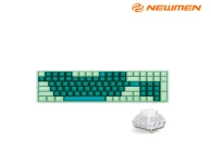Bàn Phím Cơ Không Dây Gaming Newmen GM1000 Spring KailhBox White Switch - Compact 100 Phím, Wireless 2.4GHz + Bluetooth 5.0, Pin Lithium 3000mAh, Clicky