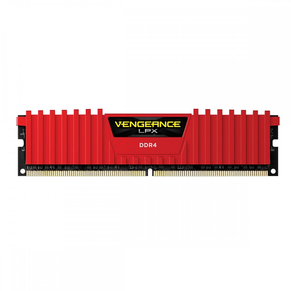 Bộ nhớ trong tản nhiệt Corsair Vengeance LPX 16GB(2x8GB) PC4-21300 2666Mhz 15-15-15-36 1.2v (CMK16GX4M2A2666C16R) - Màu đỏ