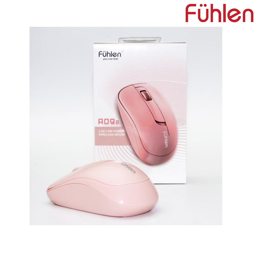 Chuột Không Dây Fuhlen A09B - Màu Hồng - Wireless 2.4GHz; 1000 DPI