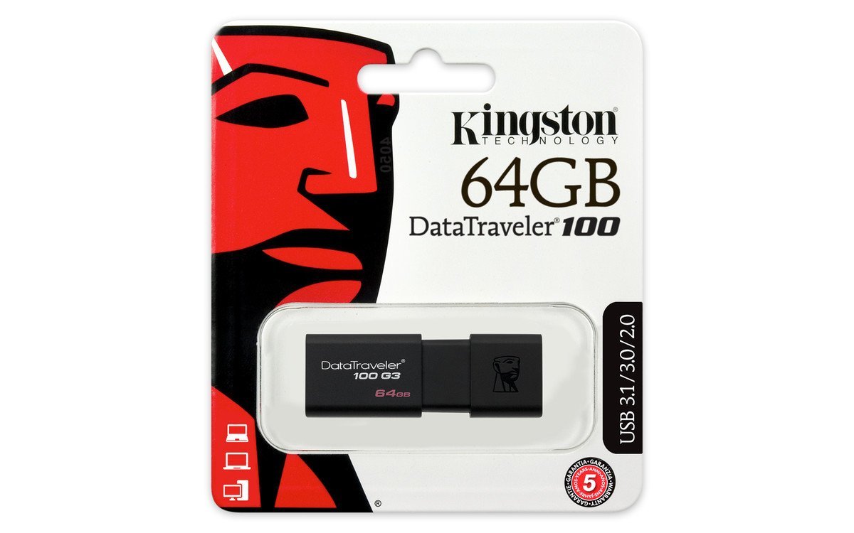 USB Kingston 64GB DT100 3.0 - DT100G3/64GB