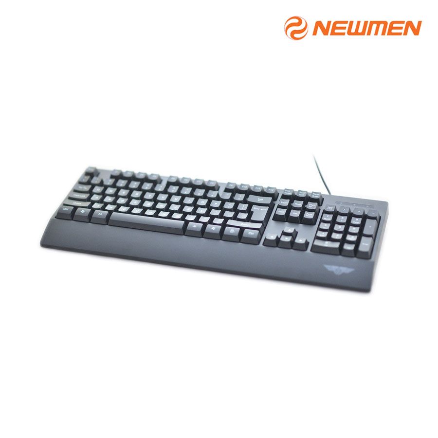 Bàn Phím Newmen E400 AMG - Màu Đen - USB 2.0; 104 Phím; Dây 160cm; Kê Tay